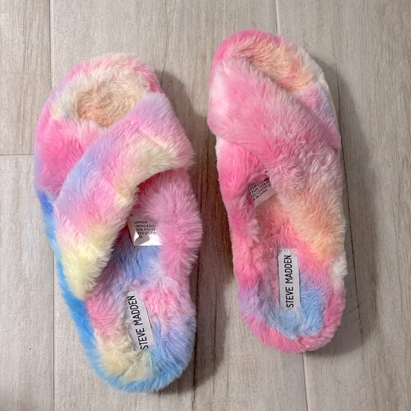 Steve Madden Shoes - Steve Madden Brand New Colorful Fuzzy Slippers